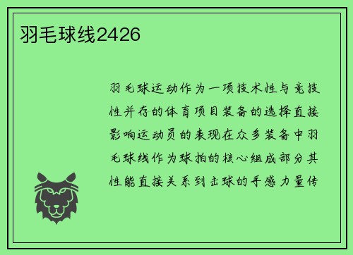 羽毛球线2426